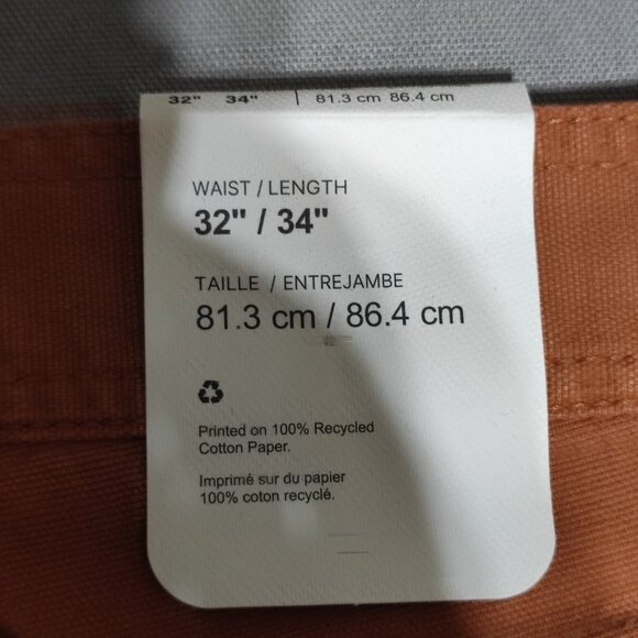 NWT prAna jeans men's 32X34 desert brown colour relaxed straight durable fabric - Picture 9 of 14